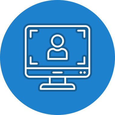 Bilgisayar Satırı Çemberi Vektör Simgesi Tasarımı