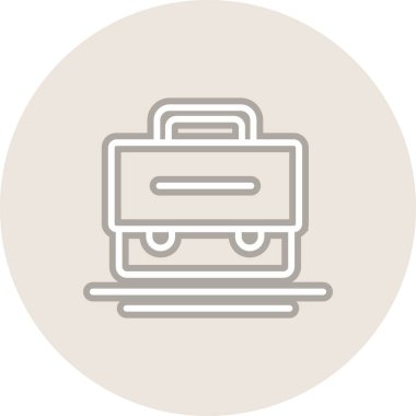 Evrak çantası Satır Çemberi Vektör Simgesi Tasarımı