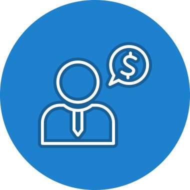 Çalışan Satırı Çember Vektör Simgesi Tasarımı