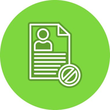 Reddedilmiş Satır Çemberi Vektör Simgesi Tasarımı