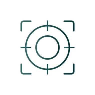 Odaklanma Satırı Gradyan Vektör Simgesi Tasarımı