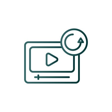 Satır Gradyan Vektör Simgesi Tasarımı Yeniden Yükle