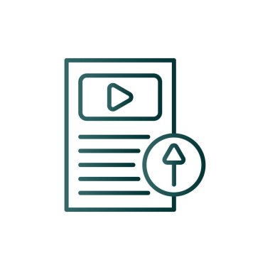 Dosya Satırı Gradyan Vektör Simgesi Tasarımı Yükle