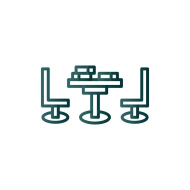 Tablo Satırı Gradyan Vektör Simgesi Tasarımı