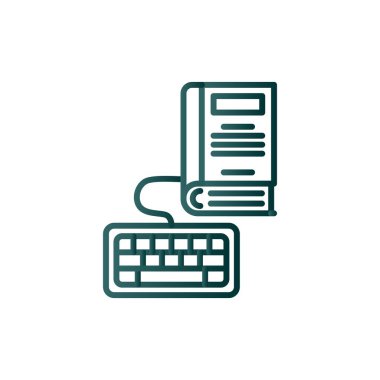 Klavye Satırı Gradyan Vektör Simgesi Tasarımı