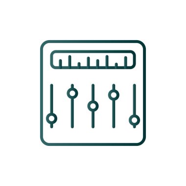 Ses Karıştırıcı Satırı Gradyan Vektör Simgesi Tasarımı