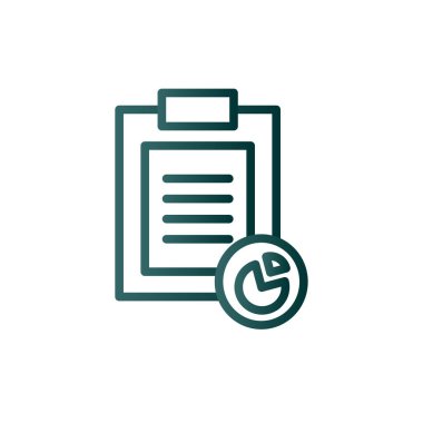 Pasta Çizelgesi Gradyan Vektör Simgesi Tasarımı