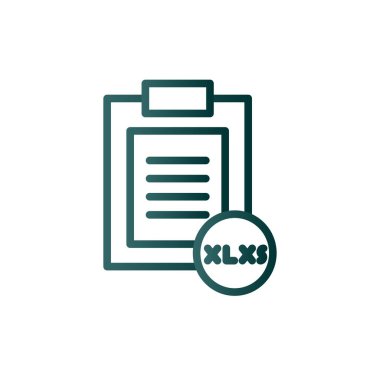 XLXS dosya Satırı Gradyan Vektör Simgesi Tasarımı