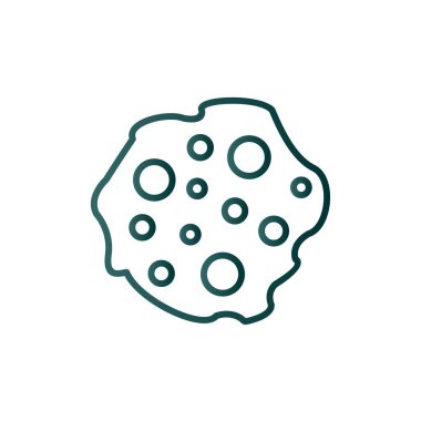 Asteroid Çizgisi Gradyan Vektör Simgesi Tasarımı