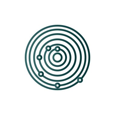 Galaksi Çizgisi Gradyan Vektör Simgesi Tasarımı