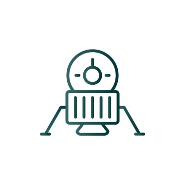 İniş Satırı Gradyan Vektör Simgesi Tasarımı