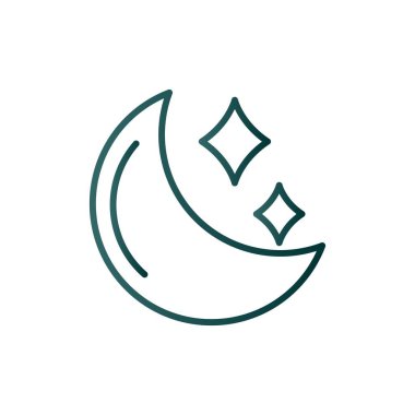 Ay Çizgisi Gradyan Vektör Simgesi Tasarımı