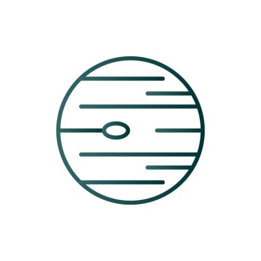 Neptün Çizgisi Gradyan Vektör Simgesi Tasarımı