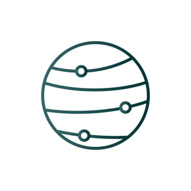 Venüs Çizgisi Gradyan Vektör Simgesi Tasarımı