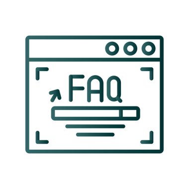 Tarayıcı Satırı Gradyan Vektör Simgesi Tasarımı