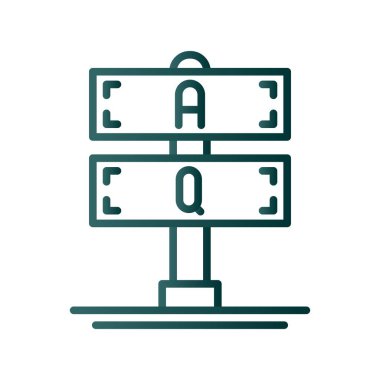 İmza Satırı Gradyan Vektör Simgesi Tasarımı