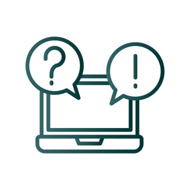 İleti Satırı Gradyan Vektör Simgesi Tasarımı