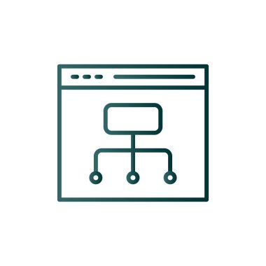 Diyagram Çizgisi Gradyan Vektör Simgesi Tasarımı