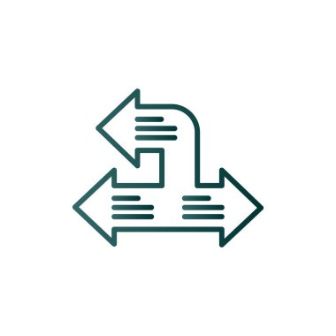 Ok Satırı Gradyan Vektör Simgesi Tasarımı