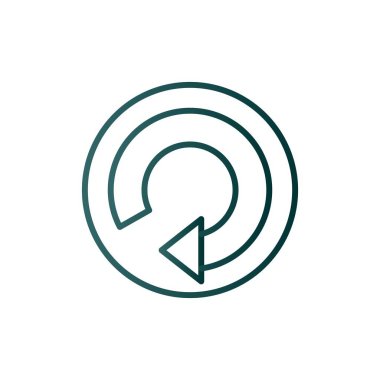 Ok Satırı Gradyan Vektör Simgesi Tasarımı