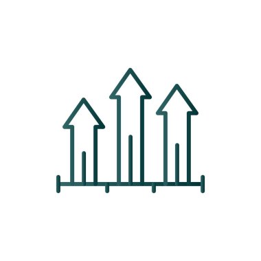 Grafik Çizgisi Gradyan Vektör Simgesi Tasarımı