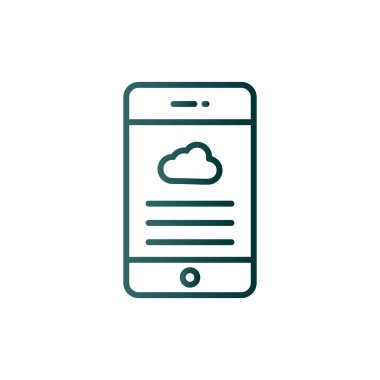 Bulut Satırı Gradyan Vektör Simgesi Tasarımı