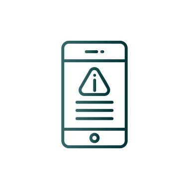 uyarı Satırı Gradyan Vektör Simgesi Tasarımı