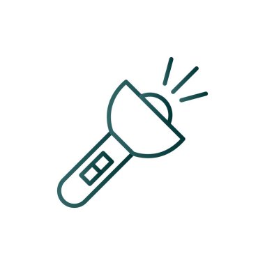 Meşale Hattı Gradyan Vektör Simgesi Tasarımı