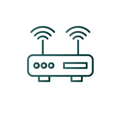 Modem Satırı Gradyan Vektör Simgesi Tasarımı