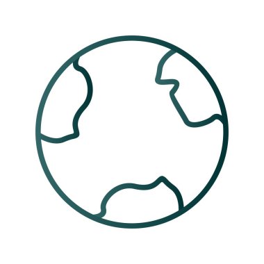 Gezegen Çizgisi Gradyan Vektör Simgesi Tasarımı