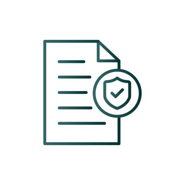 Koruma Hattı Gradyan Vektör Simgesi Tasarımı