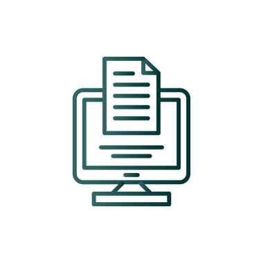 Dosya Satırı Gradyan Vektör Simgesi Tasarımı