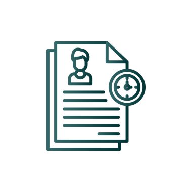 Kayıt Satırı Gradyan Vektör Simgesi Tasarımı