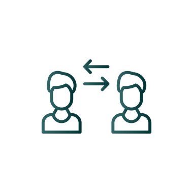 Aktarım Satırı Gradyan Vektör Simgesi Tasarımı