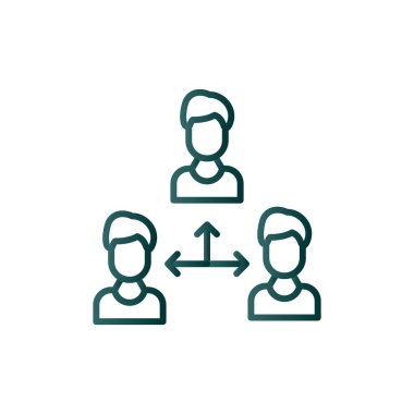 Takım çalışması Satırı Gradyan Vektör Simgesi Tasarımı