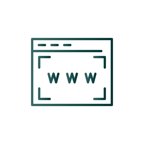 Linha Pesquisa Web Gradient Vector Icon Desig — Vetor de Stock