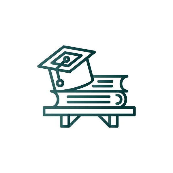 Gradiente Línea Graduación Vector Icono Desig — Vector de stock