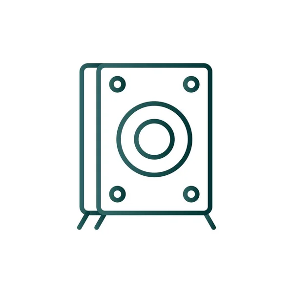 Hangszóró Vonal Gradient Vector Icon Desig — Stock Vector