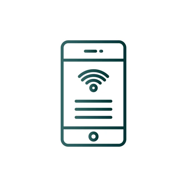 Wifi Satırı Gradyan Vektör Simgesi Tasarımı — Stok Vektör
