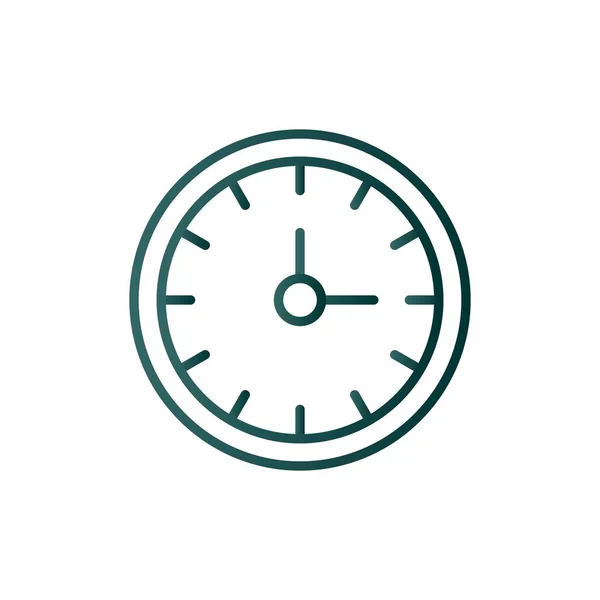Clock Line Gradient Vector Icon Desig — 스톡 벡터