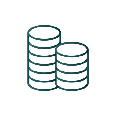 Para Çizgisi Gradyan Vektör Simgesi Tasarımı