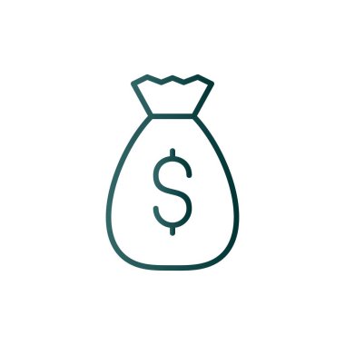 Torba Satırı Gradyan Vektör Simgesi Tasarımı