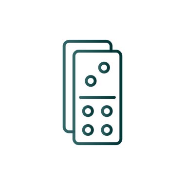 Dominos Çizgisi Gradyan Vektör Simgesi Tasarımı