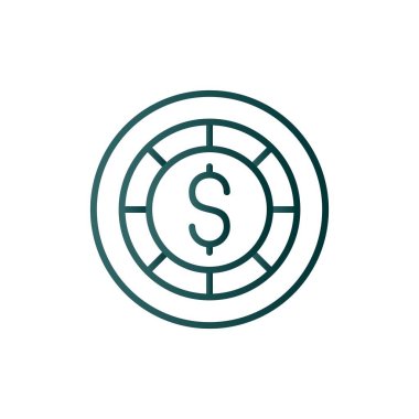 Bahis Satırı Gradyan Vektör Simgesi Tasarımı