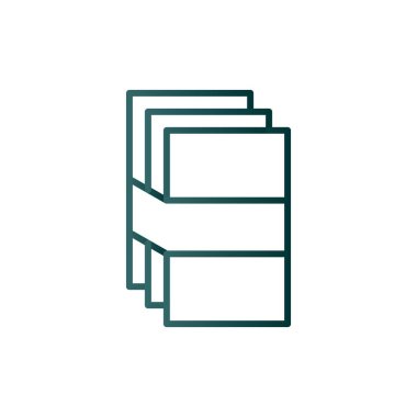 Satır Gradyan Vektör Simgesi Tasarımı Paketle