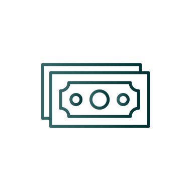 Dolar Çizgisi Gradyan Vektör Simgesi Tasarımı