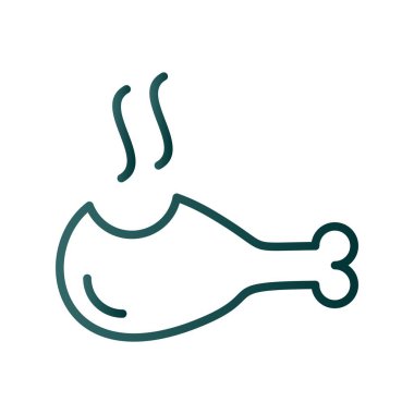 Davul Çubuğu Çizgisi Gradyan Vektör Simgesi Tasarımı