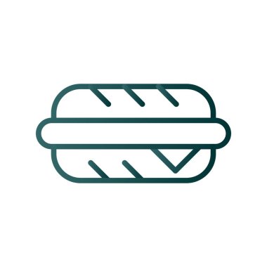 Baget Çizgisi Gradyan Vektör Simgesi Tasarımı