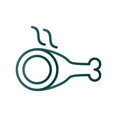 Et Satırı Gradyan Vektör Simgesi Tasarımı