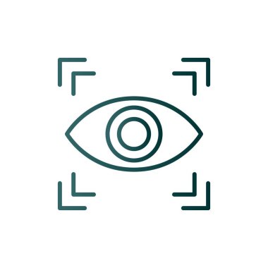 Göz Tarayıcı Satırı Gradyan Vektör Simgesi Tasarımı